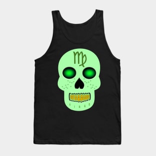 Star Sign Skull Virgo Tank Top